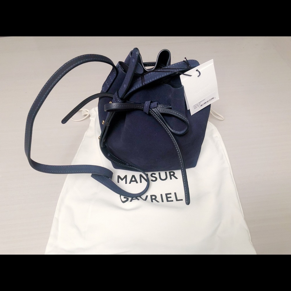 Mansur Gavriel Suede mini bucket bag